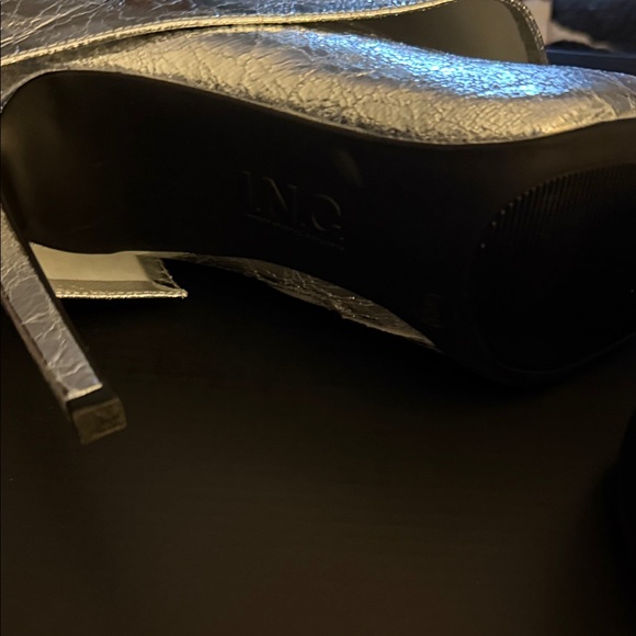 INC International Concepts Shiny Gold Heeled Boots - Picture 3 of 4